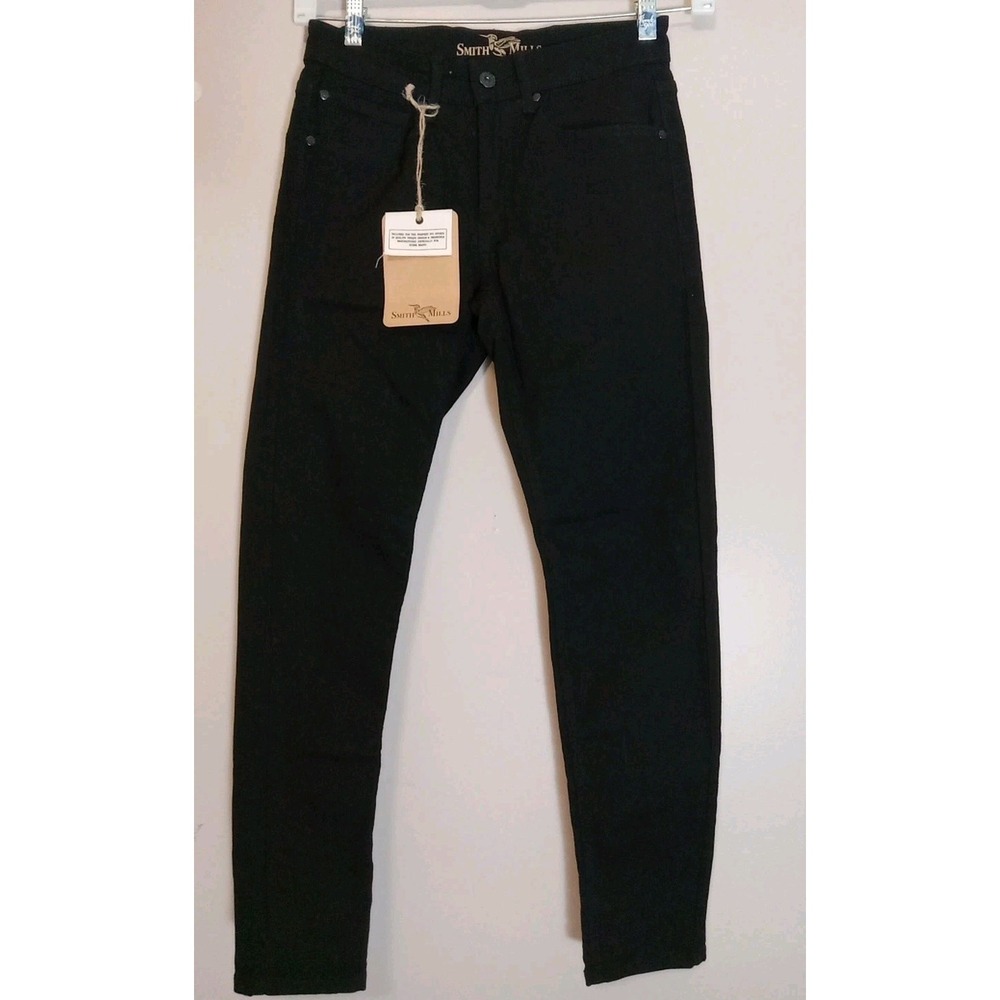 Smith Mills‎ Women Black Stretch Skinny Denim Pants Size 28x30